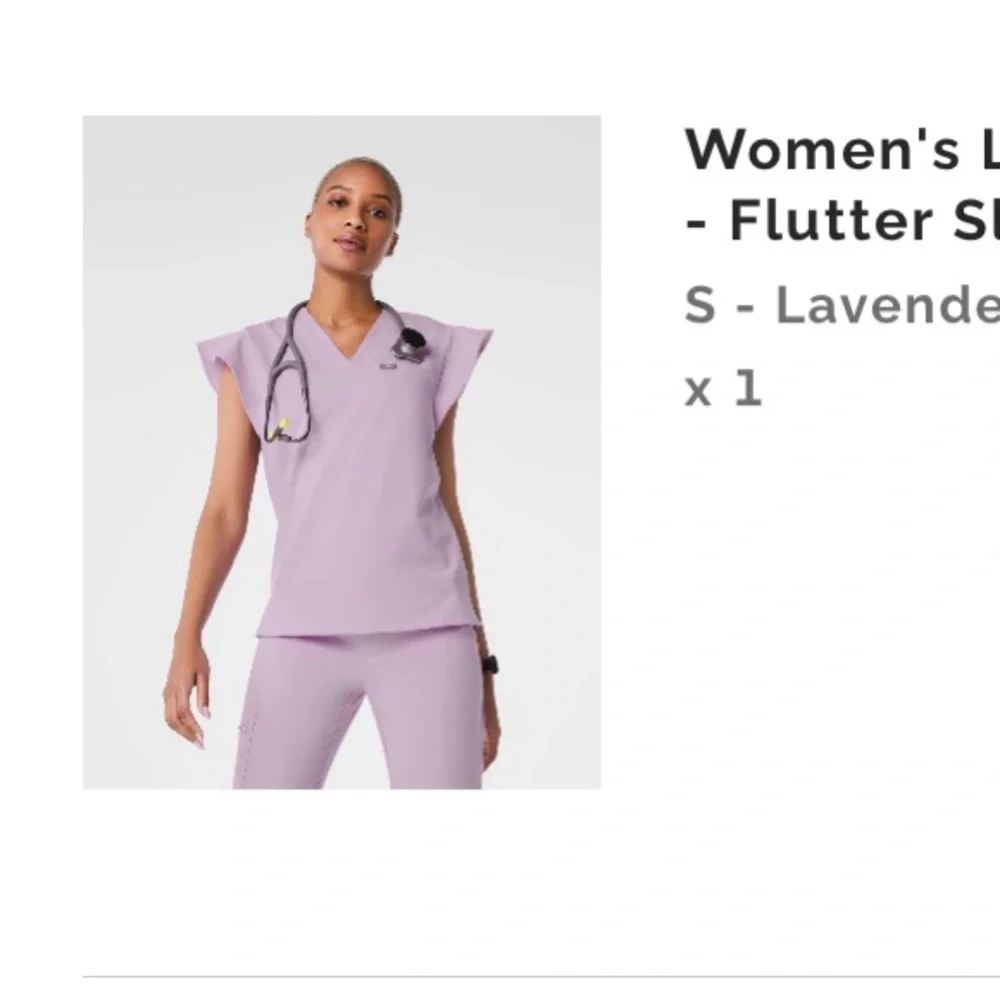 Lilac Women’s Scrub Set - Top & Jogger Pants - Picture 8 of 8
